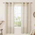 LAMIT Semi Sheer Linen Curtains 72 inches Long by LAMIT