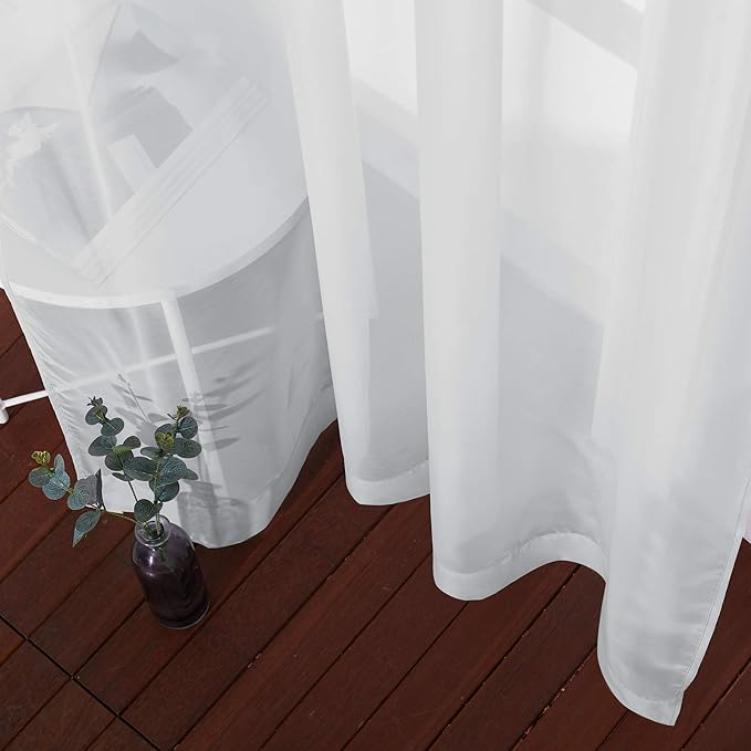 NICETOWN Light Gray Sheer Curtains - Image 6