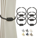 BEL AVENIR Magnetic Curtain Tiebacks, Decorative Drapery Holdbacks Modern Woven by BELAVENIR