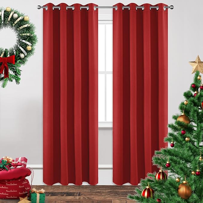 Joydeco Blackout Curtains 90 inch Long 2 Panels Set, Thermal Insulated Long by JOYDECO