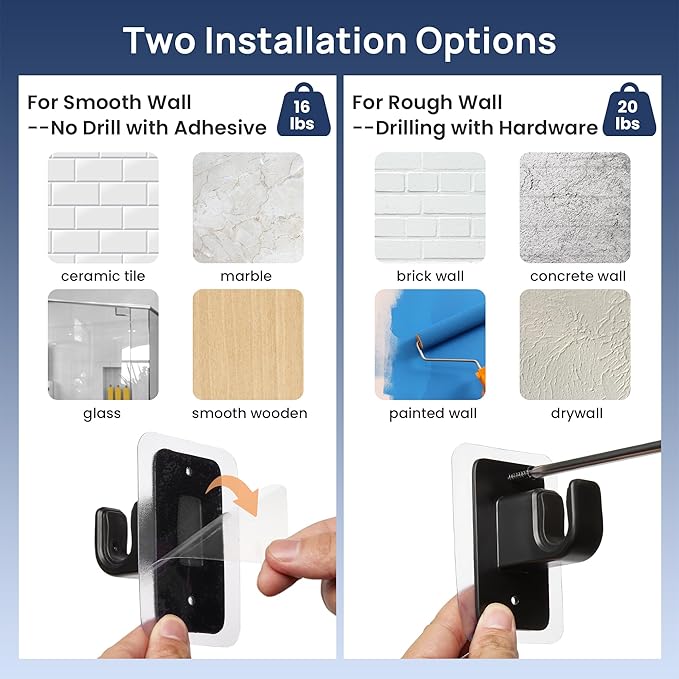 ENJOYBASICS No Drill Curtain Rods - Image 4
