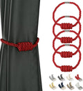 BEL AVENIR Magnetic Curtain Tiebacks, Decorative Drapery Holdbacks Modern Woven by BELAVENIR