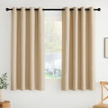 NICETOWN Room Darkening Draperies Curtains Panels, 2 Panels Biscotti Beige W52 by NICETOWN