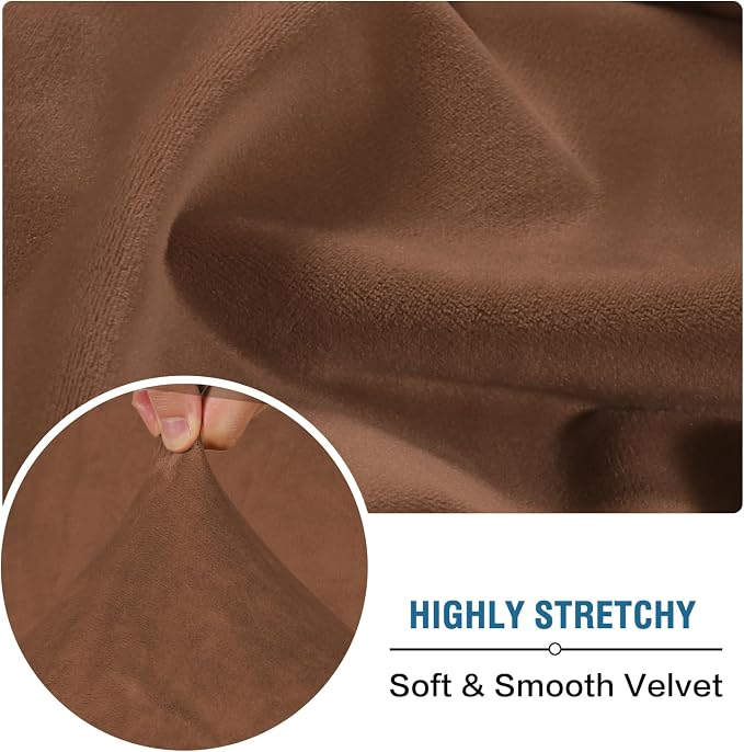 H.VERSAILTEX Velvet Stretch Individual Chaise Cover Sectional Couch Covers - Image 5