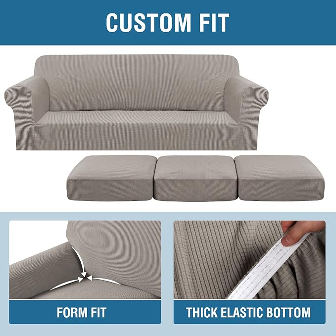 H.VERSAILTEX 4 Piece Stretch Sofa Covers - Image 4