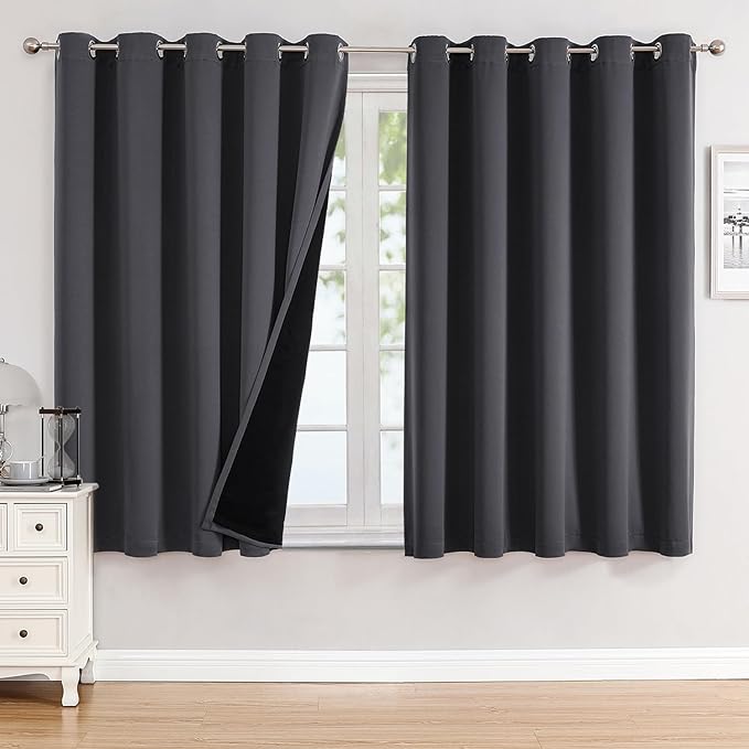ChrisDowa 100% Blackout Curtains 63 inch Long by ChrisDowa