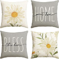 AVOIN colorlife Home Sweet Home Spring Summer Flowers Throw Pillow Covers by AVOINcolorlife