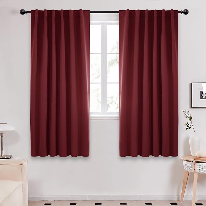 Deconovo Blackout Curtains for Living Room Thermal Insulated Back Tab and Rod by Deconovo