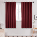 Deconovo Rod Pocket and Back Tab Curtains Solid Thermal Insulated Blackout by Deconovo