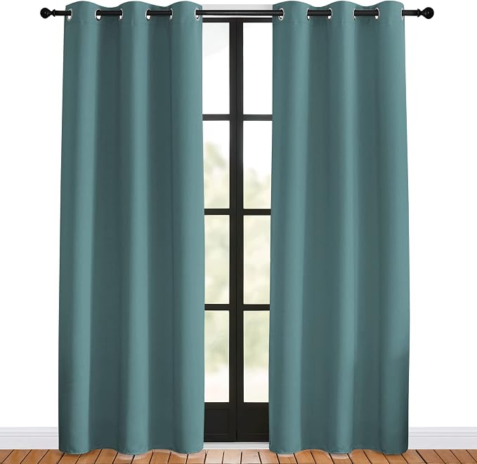NICETOWN Modern Blackout Curtains Noise Reducing, 2 Panels, W42 x L80 -Inch - Image 2