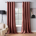 MIULEE Elegant Velvet Curtains Dusty Rose Pink Grommet Curtains Black Out by MIULEE