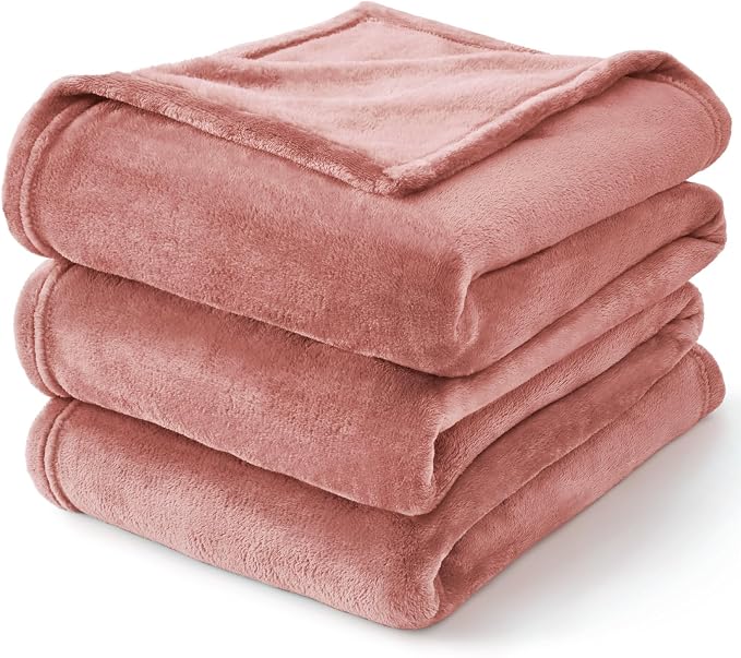 BEDELITE Fleece Blanket Twin Size Dusty Pink Throw Blankets - Image 8