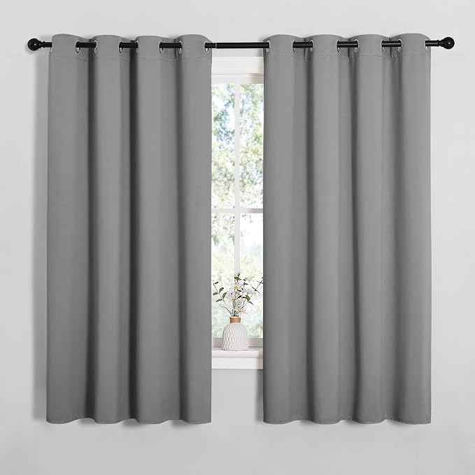 NICETOWN Silver Grey Blackout Curtain Panels by NICETOWN