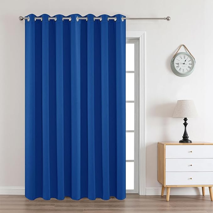 Joydeco Royal Blue Custom Solid Single Blackout Curtain by JOYDECO