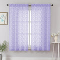 Chyhomenyc Light Purple Sheer Curtains 63 Inch Length 2 Panels Set, Light by Chyhomenyc