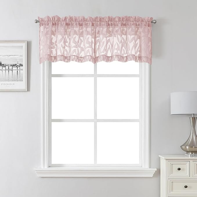 Lecloud Leia Blush Pink Sheer Valances by Lecloud