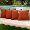 MIULEE Pack of 4 Decorative Burnt Orange Throw Pillow Covers Linen Waterproof by MIULEE