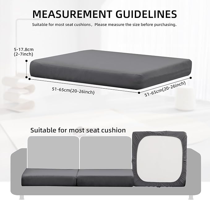 8Pcs Outdoor Cushion Covers, Patio Cushion Covers, Stretch Elastic Slipcovers - Image 3