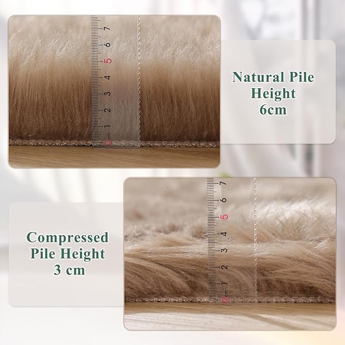 ORINOVA Beige Living Room Rugs 6x9 Area Rugs - Image 3