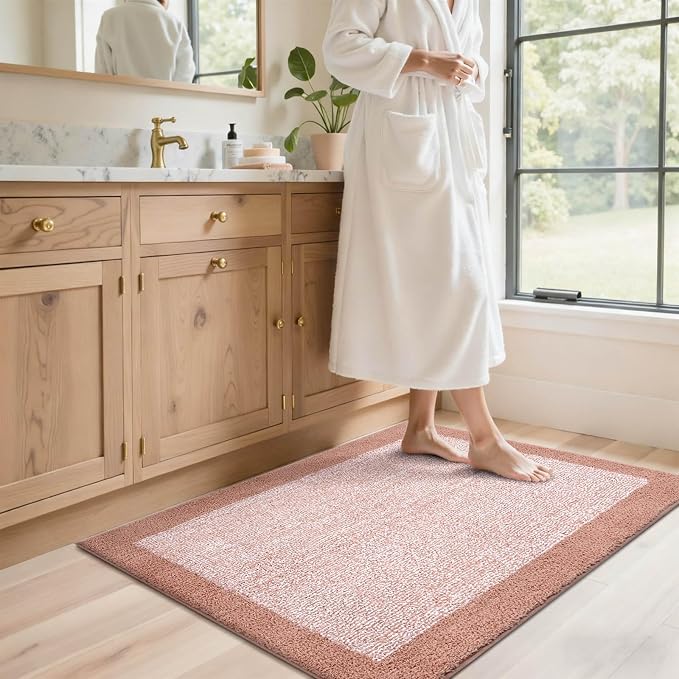 48x32 Large Bathroom Rugs Washable Non Slip, Soft Absorbent Quick Dry Mats - Image 3