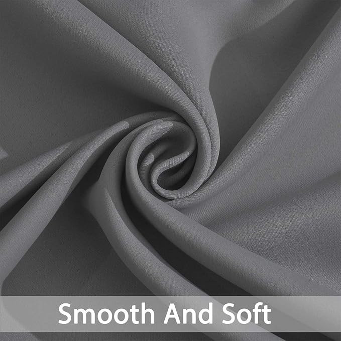 Yakamok Gray Blackout Curtain Panels 96 inches - Image 4