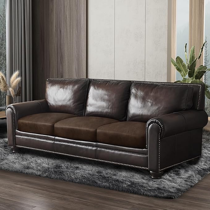 Leather Look Couch Cushion Covers Sofa Seat Slipcovers Sets Couches Furniture - Image 9