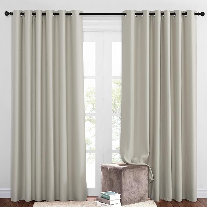 NICETOWN Room Darkening Slding Glass Curtain Panels by NICETOWN