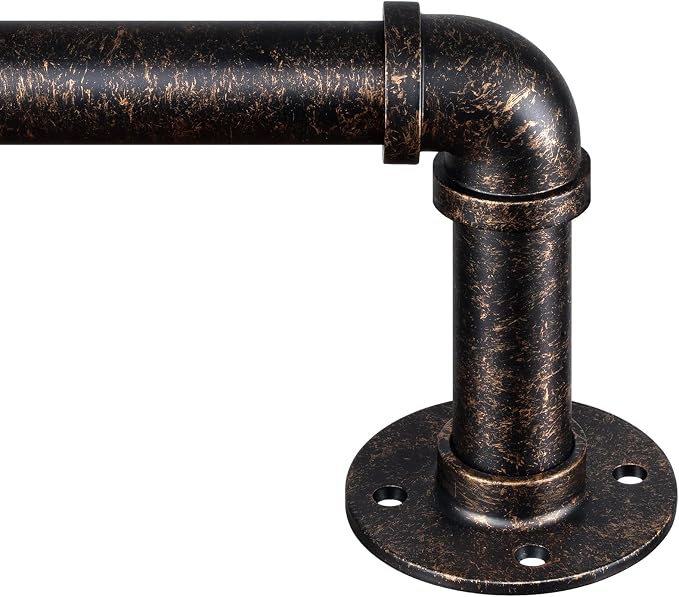 Zeerobee Curtain Rods for Windows 48 to 84, 1 Inch Industrial Wrap Around by zeerobee