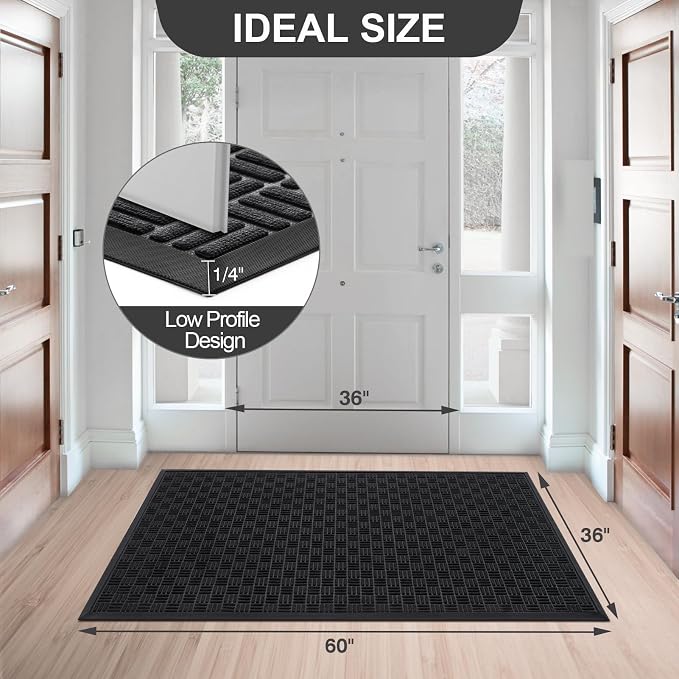 Mibao Front Door Mat, Heavy Duty Durable Welcome Mat - Image 2