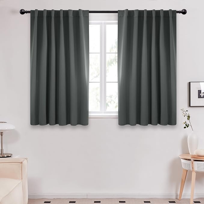 Deconovo Blackout Curtains, Thermal Insulated, W52 x L54 2 Panels, Back Tab by Deconovo