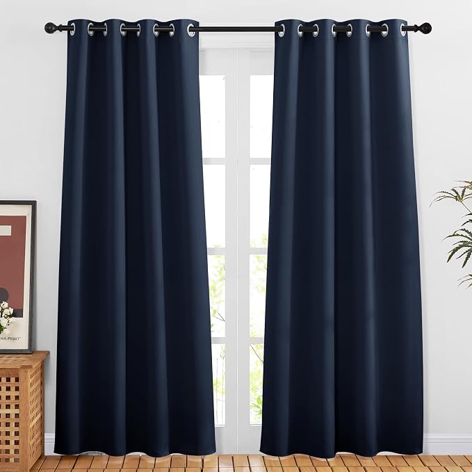 NICETOWN Navy Blue Blackout Window Curtains by NICETOWN