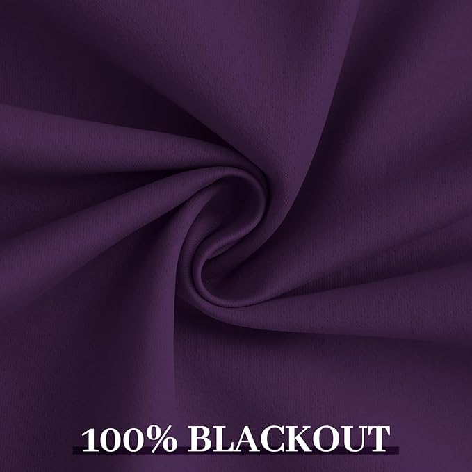 Yakamok Room Darkening 100% Blackout Curtains Grommet Window Treatments - Image 6