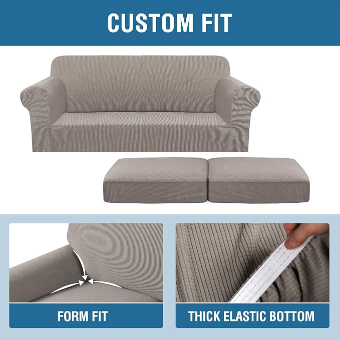 H.VERSAILTEX 3 Piece Stretch Sofa Covers - Image 4