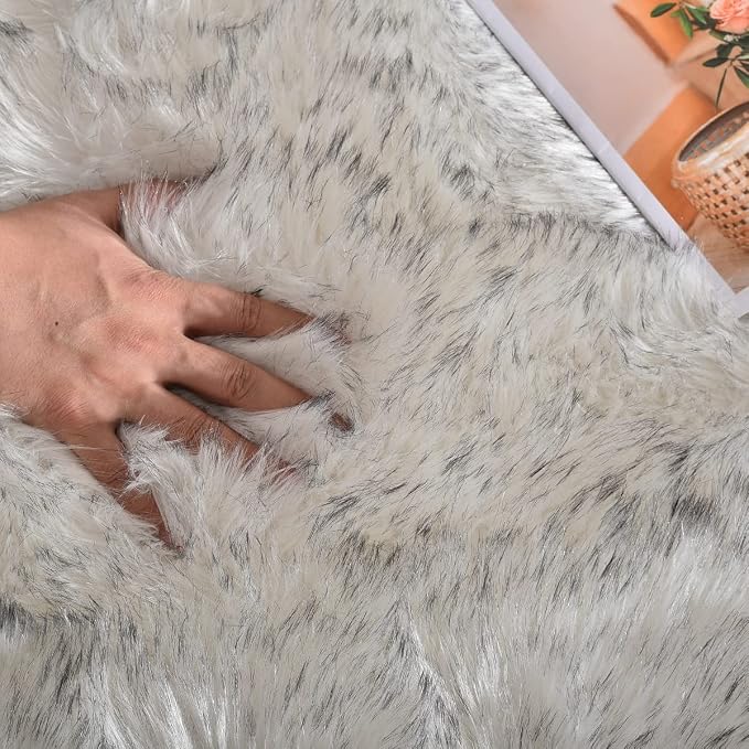 ORINOVA Gray and White Area Rug 6x9 Rugs - Image 3
