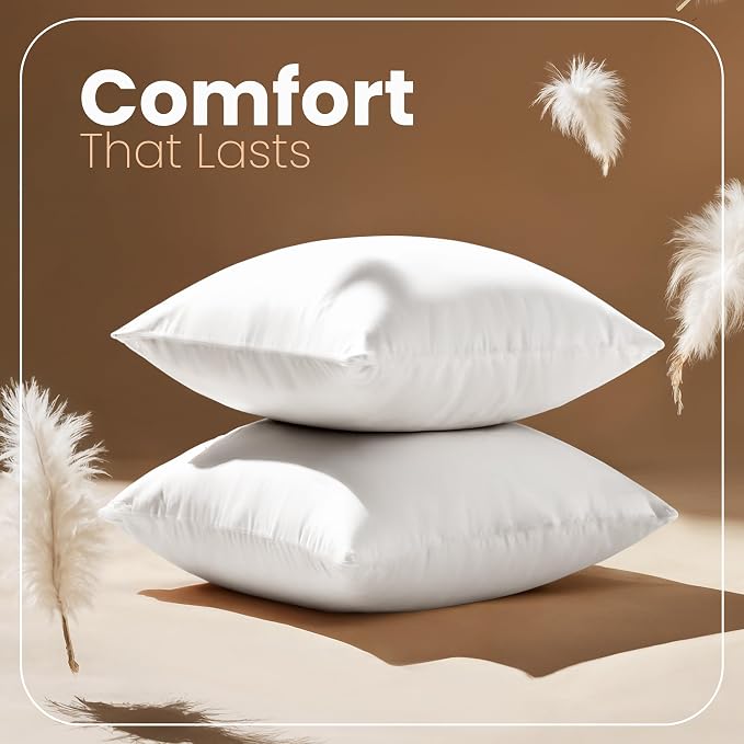 Utopia Bedding 14x14 Pillow Inserts, 2 Pack | Indoor cushion inserts - Image 4