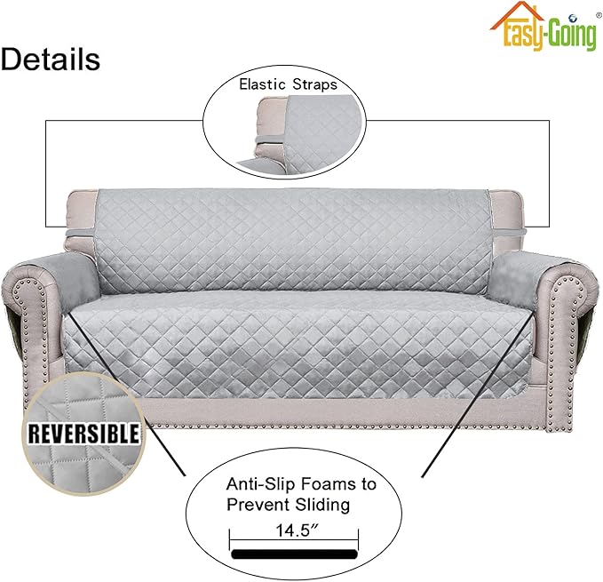 Easy-Going Sofa Slipcover Reversible Loveseat Sofa Cover Couch Cover - Image 3