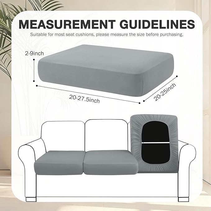 hyha 4Pcs Patio Cushion Covers, Stretch Outdoor Couch Cushion Covers Replacement - Image 2