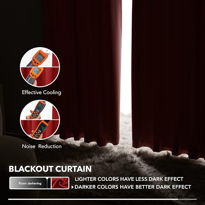 Deconovo Red Curtains for Christmas - Image 5