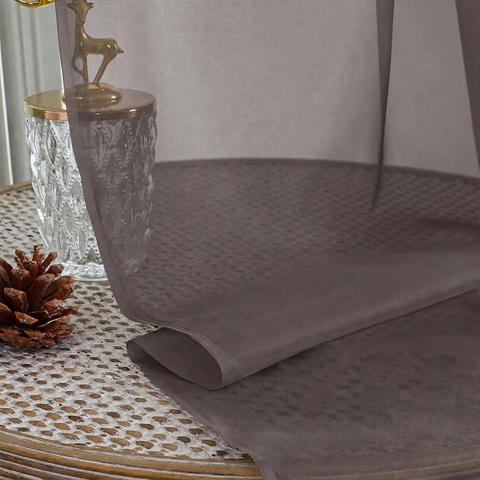 Chocolate Bedroom Curtains 2 Panel Sets 96 Inch Length, 59 Inch Extra Wide - Image 4