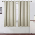 LEMOMO Light Beige Blackout Curtains 66 x 63 Inch Length/Set of 2 Curtain by Lemomo