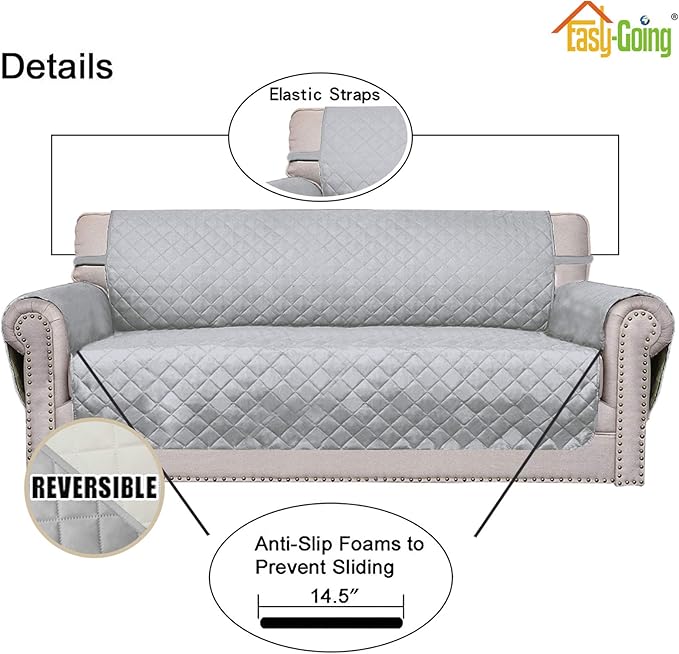Easy-Going Sofa Slipcover Reversible Loveseat Sofa Cover Couch Cover - Image 3