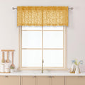 Chyhomenyc Gold Sheer Valances for Windows 14 Inch Length 2 Pcs, Light by Chyhomenyc