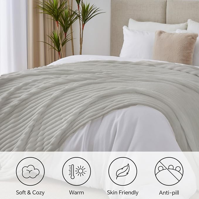 BEDELITE King Size Blanket for Bed, 300GSM Soft & Warm Fleece Blanket, - Image 2