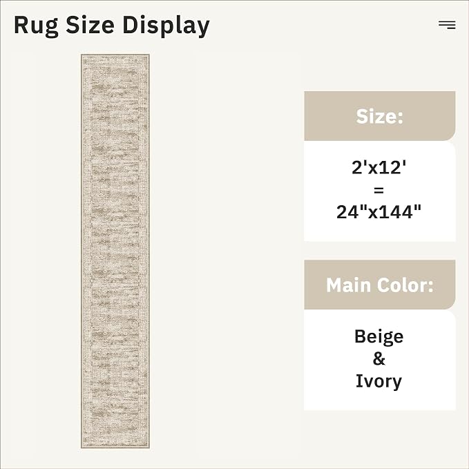 Runner Rug 2x12 Washable Non-Slip Hallway Runner Rugs - Image 5