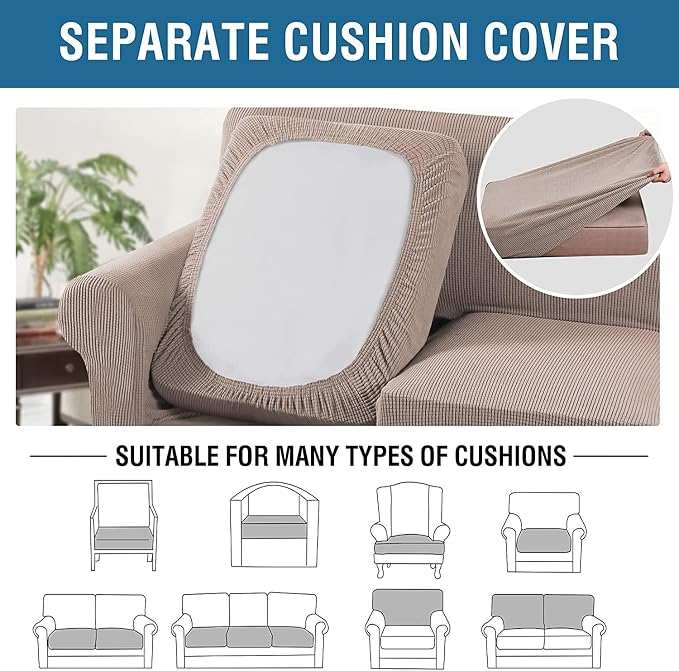 H.VERSAILTEX 3 Piece Stretch Sofa Covers - Image 7