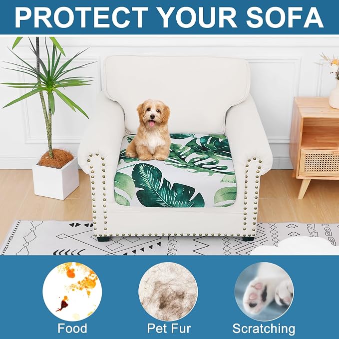 Smiry Printed Couch Cushion Covers, Stretch Soft Couch Covers - Image 7