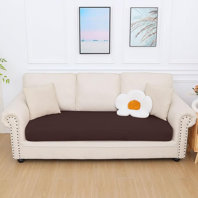 hyha Milk Silk Couch Cushion Covers, Soft Magic Sofa Covers Washable - Image 7