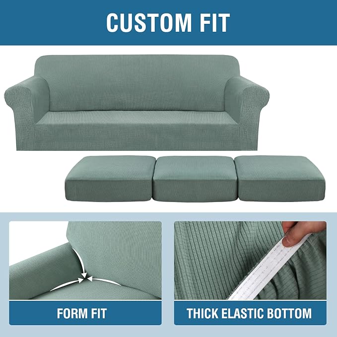 H.VERSAILTEX 4 Piece Stretch Sofa Covers - Image 4
