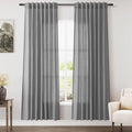 Nanspring Dark Grey Semi Sheer Curtains 72 Inches Long 2 Panels Set by Nanspring