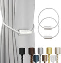 2 Pack White Strong Magnetic Curtain Tiebacks Outdoor Elegant Decorative Tie by CurtainTiebacks